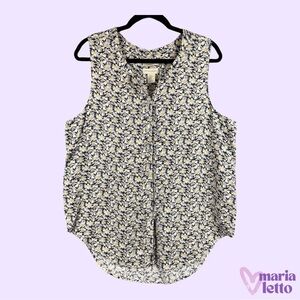 NWOT Cynthia Rowley Floral Tank Blouse, XL